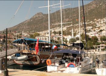 Kalkan marina - moring incl water is 100 TL for 44 feet per night