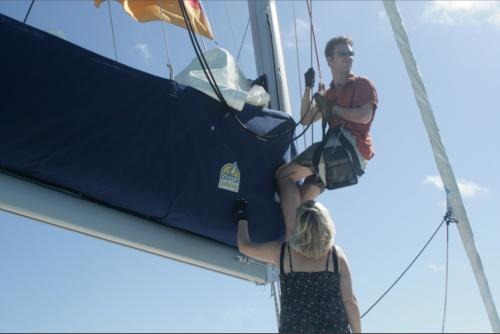 lost the clevis at the top end of the main sail - needed to replace that one