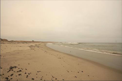 the beach but you will never take a swim here - much to cold