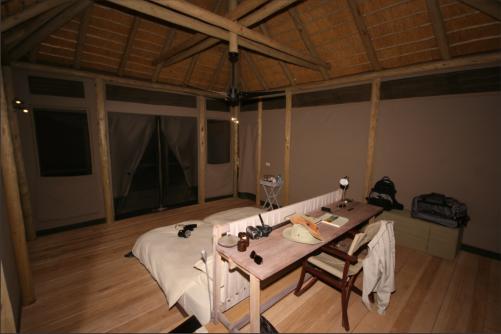 our flat from inside, the walls were made of tente linen