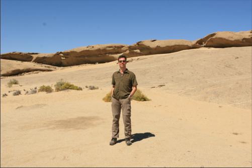 Jan in front of some old caves