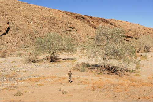 Jan in an empty river bed