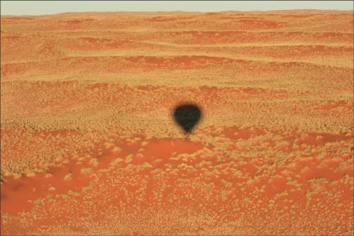 sandunes with grass talen from the balloon