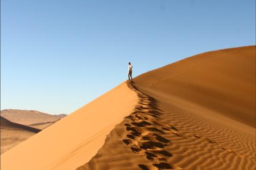 half way up, quite difficult to walk on the edge