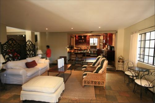 Lounge Area with the open kitchen in the back